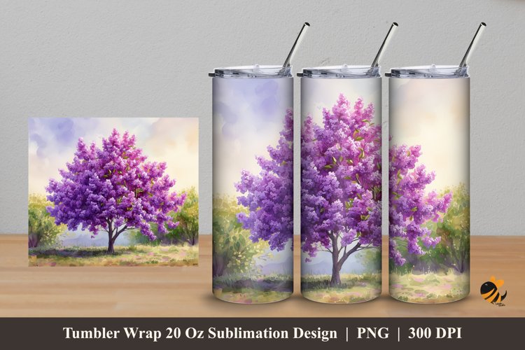 Spring Garden Tumbler Wrap Sublimation Design 5