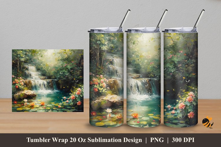 Beautiful Nature Tumbler Wrap Sublimation Design 5