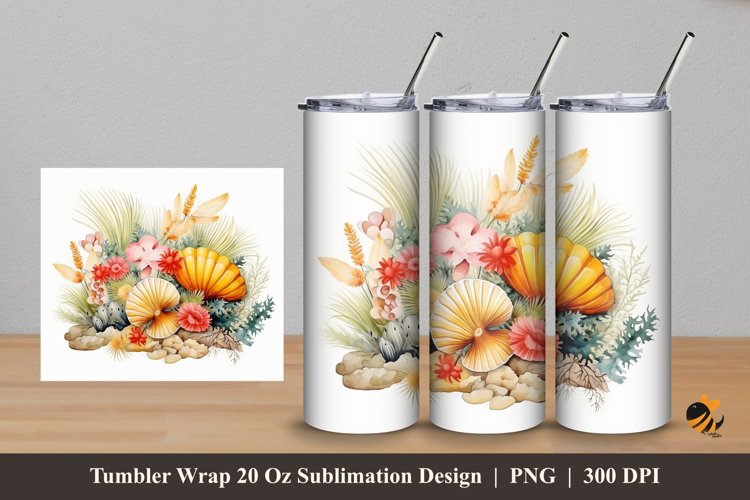 Undersea Melody Tumbler Wrap Sublimation Design 5