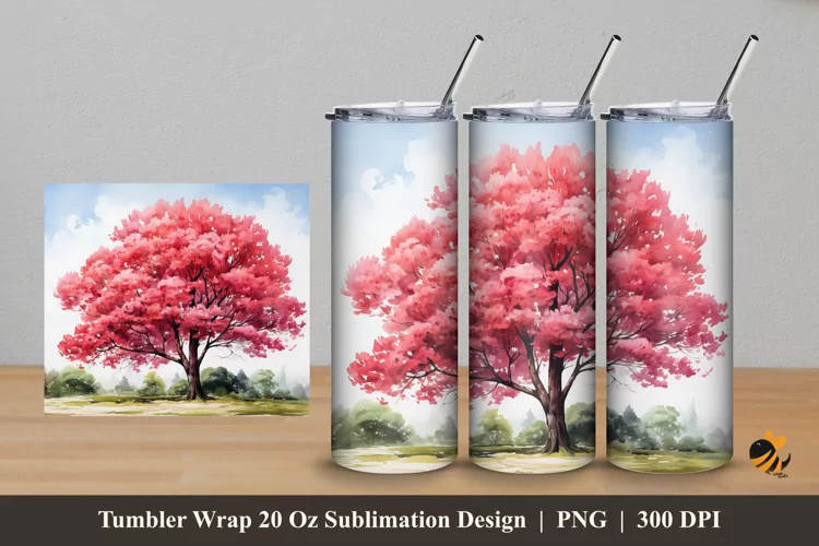 Fantastic Flowers Tumbler Wrap Sublimation Design 5