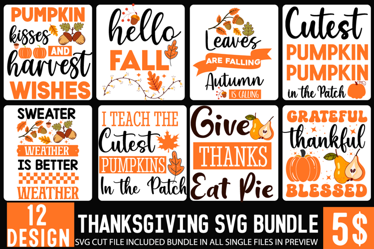 Thanksgiving Svg bundle,Fall Svg bundle,Autumn Svg Bundle