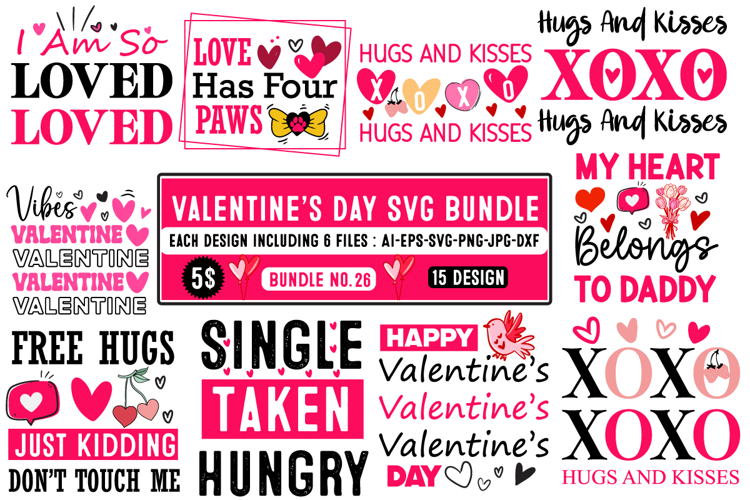 Valentines Day SVG bundle,Valentine svg Bundle 2026
