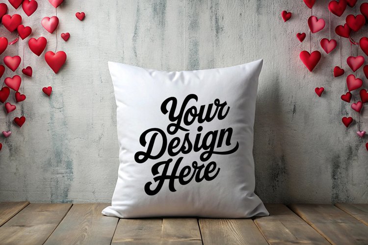 Valentine Pillow Mockup | Valentines Day Mockup, JPG
