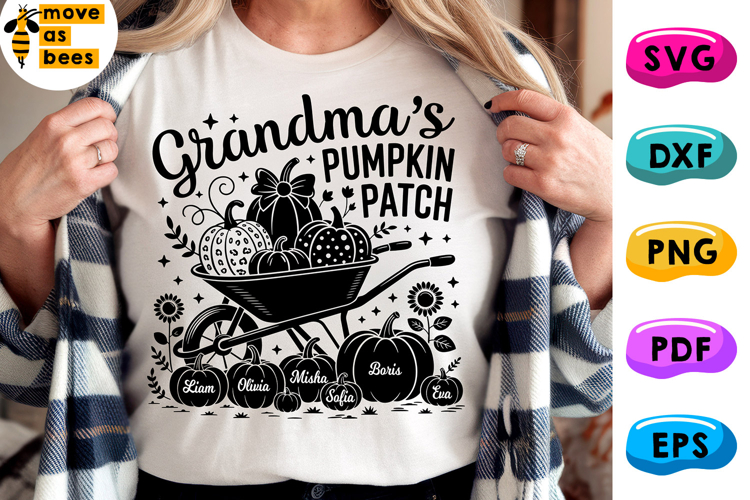 Grandmas Pumpkin Patch Svg, Png, Halloween Grandma Shirt