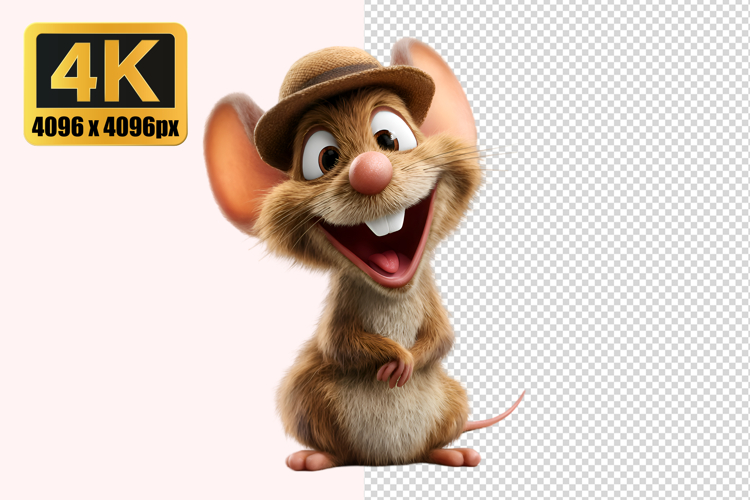 Mouse With Hat Transparent PNG