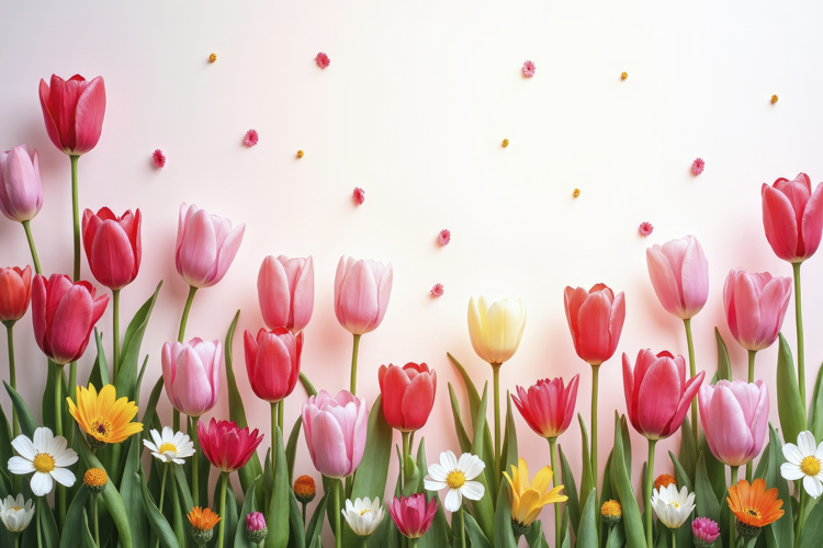 Various Colorful Flowers Background Wallpaper