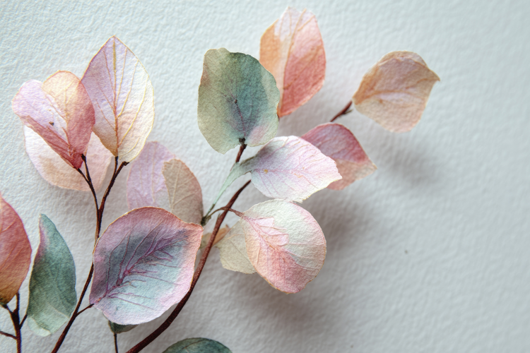 Artificial Eucalyptus Branch Background Wallpaper