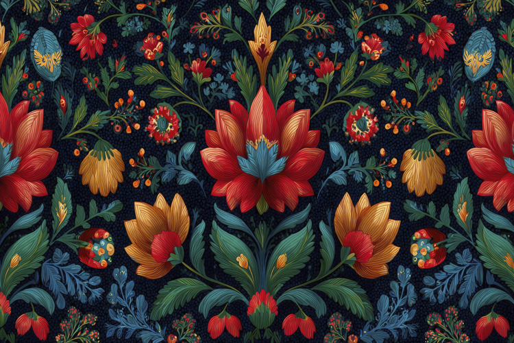 Colorful Floral Pattern Background