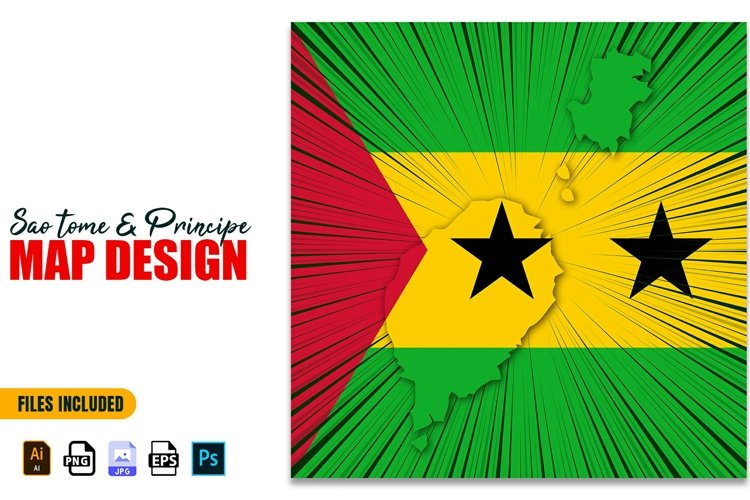 Sao tome & Principe National Day Map Design