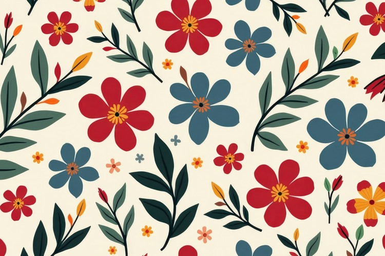 Colorful Floral Pattern Background