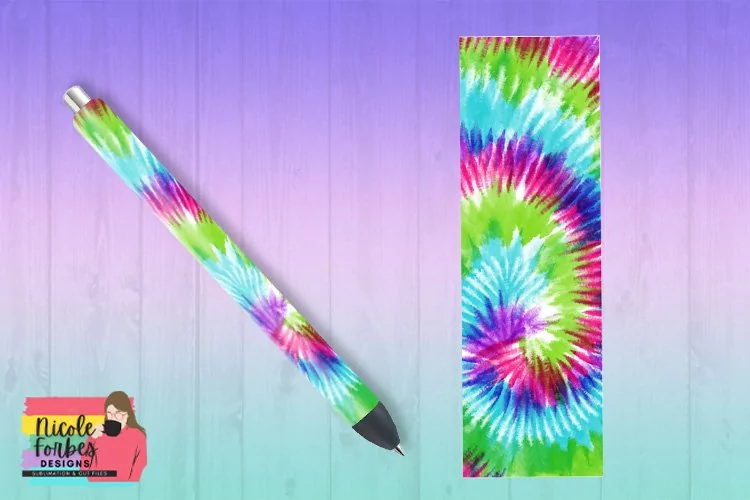 Rainbow Tie Dye Pen Wrap Sticker