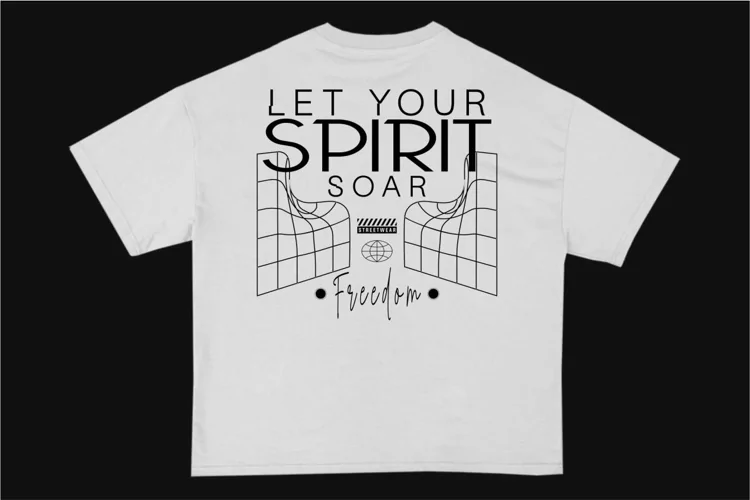 Let Your Spirit Soar Streetwear Typography T-shirt Design