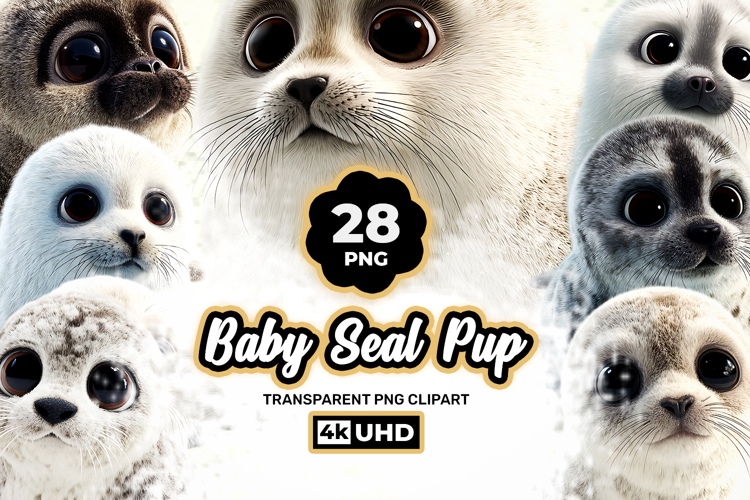 Seal Clipart Bundle 28 PNG Transparent Animals Transparent