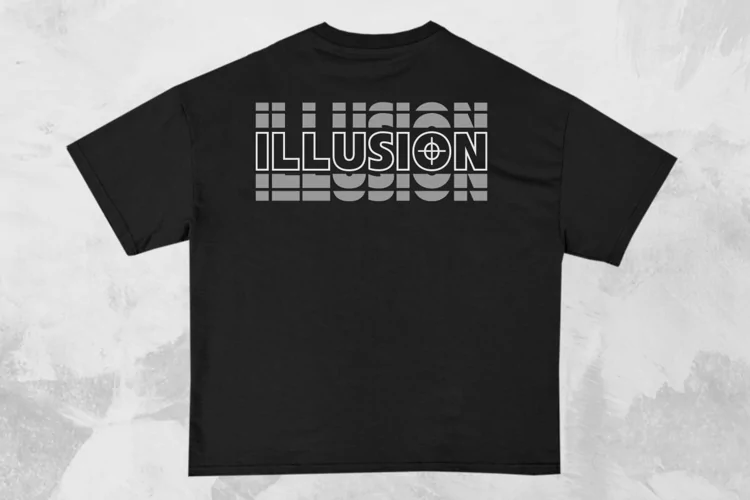 Illusion Streetwear Typography T-shirt Design