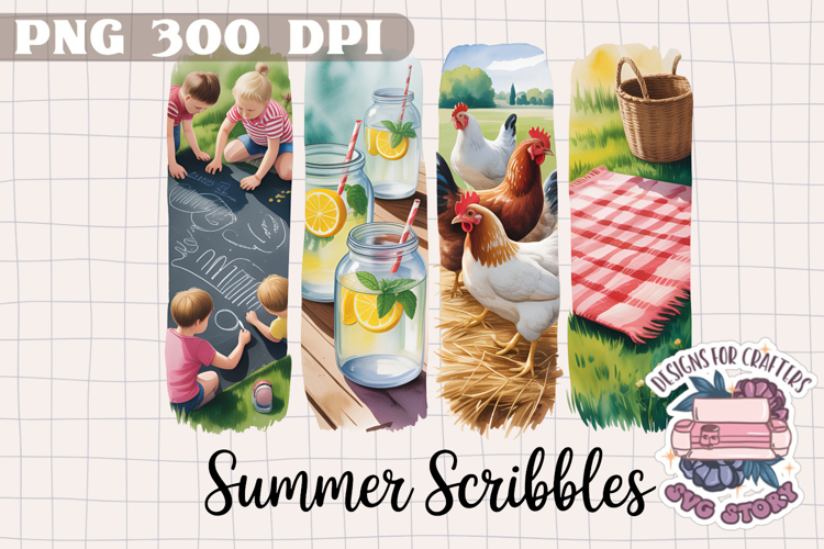 Summer Farm Brushstrokes PNG Sublimation Rustic Country
