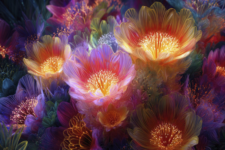 Glowing Peonies Background
