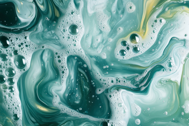Teal Liquid Marble Background Wallpaper example image 1