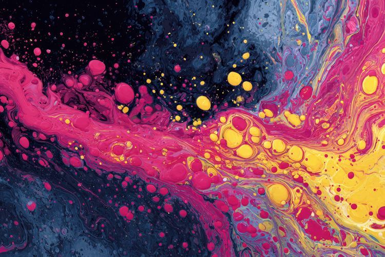 Abstract Fluid Acrylic Pour Painting Background Wallpaper