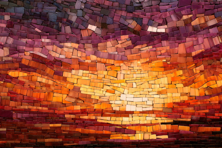 Vibrant Mosaic Artwork Background Wallpaper
