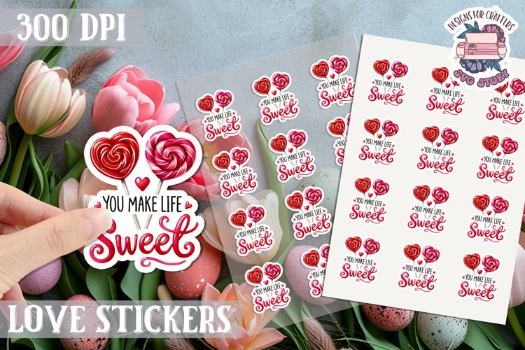 Love sticker Sheet Valentine Day Lovers Funny Sweets PNG