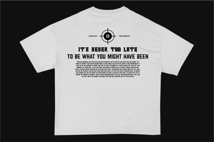 It's Never Too Late Streetwear Typography T-shirt Design