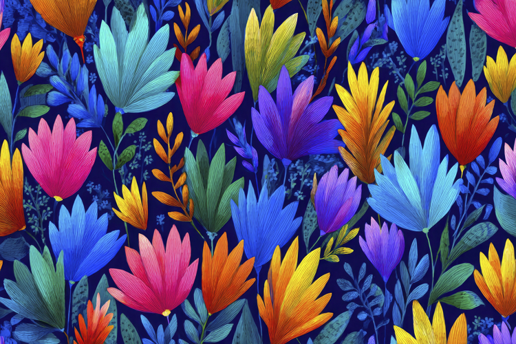 Colorful Floral Pattern Background