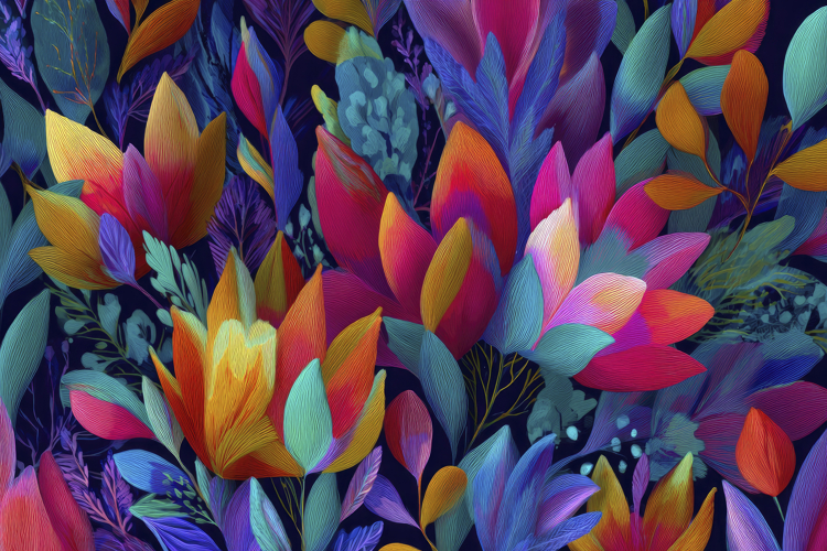 Colorful Floral Pattern Background