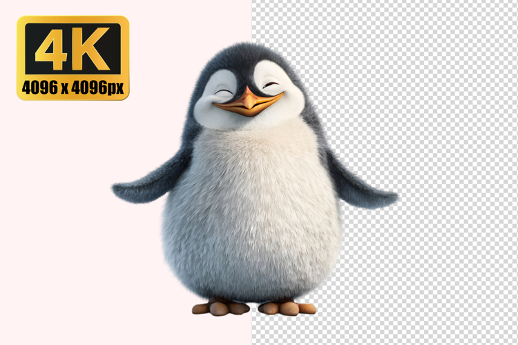 Fluffy Baby Penguin Transparent PNG