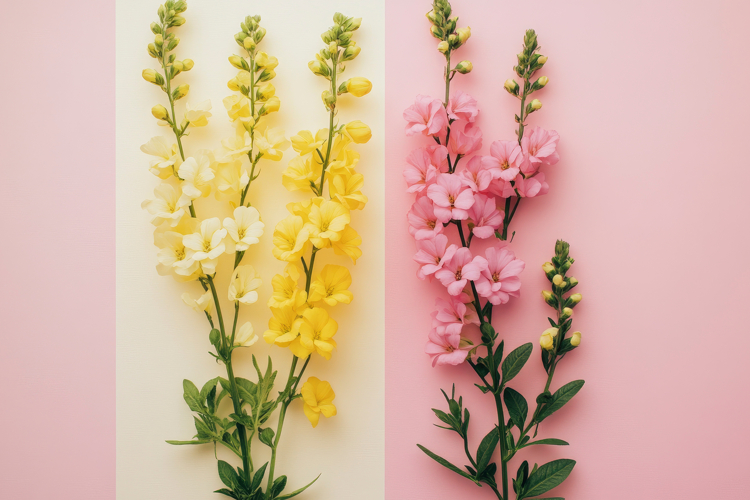 Yellow and Pink Flowers Background Wallpaper