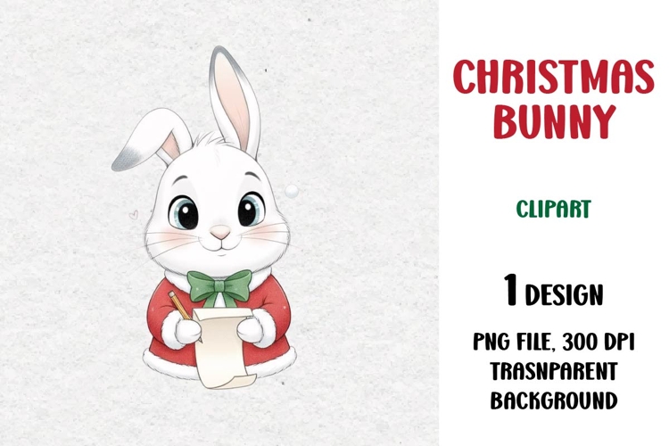 Christmas Bunny, Cute Clipart