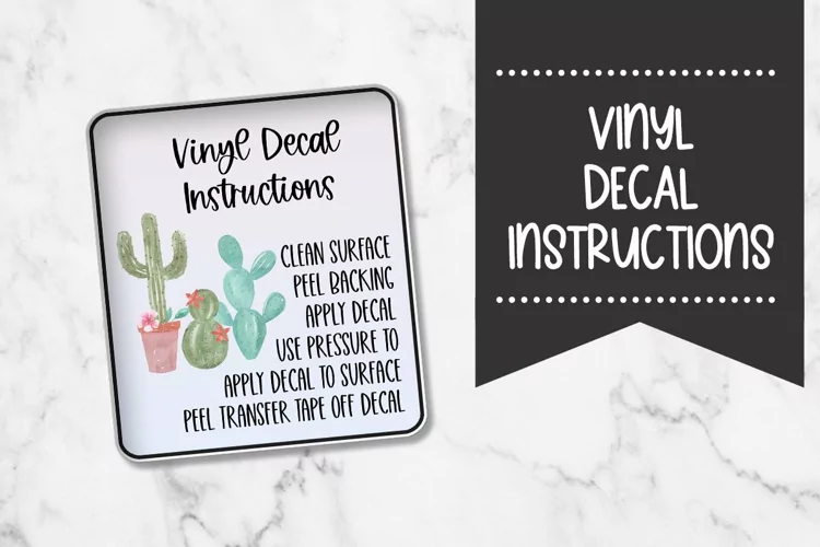 Cactus | Vinyl Decal Instruction Card