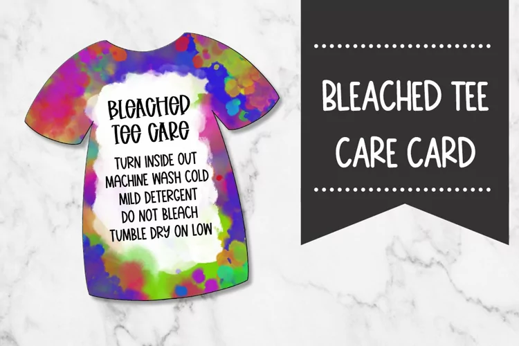 Rainbow Tie Dye | Bleached T-Shirt Care Card