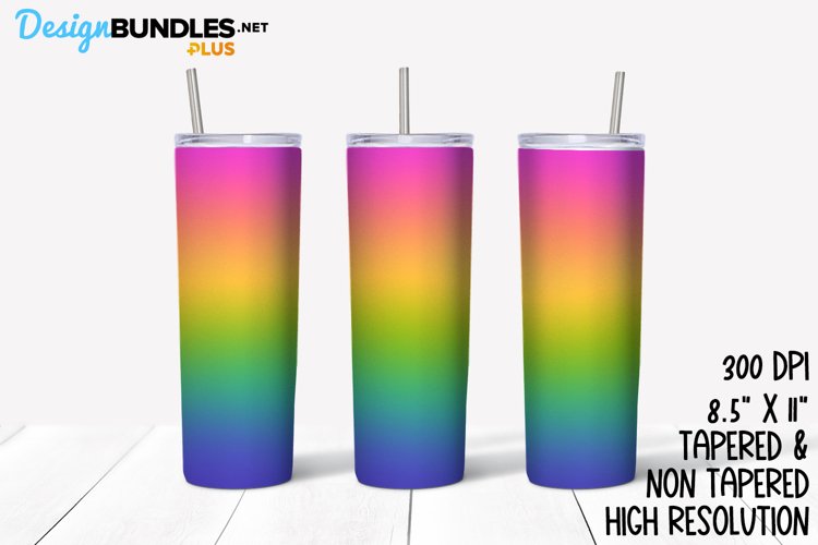 Rainbow Sunset Print Tumbler