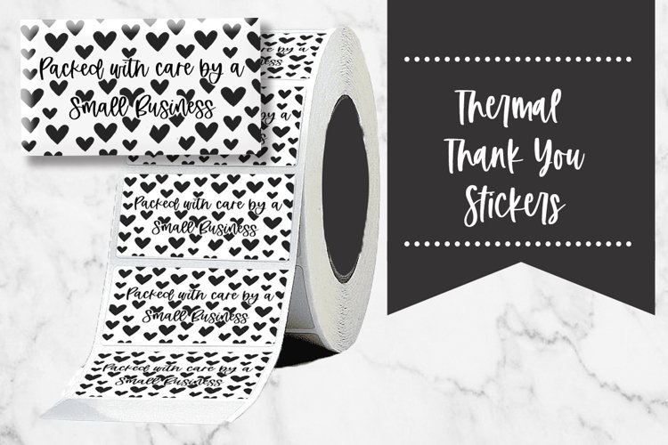 Packed With Care By A Small Business Thermal Stickers