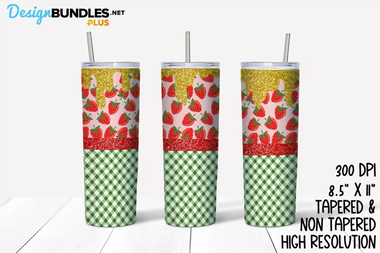 Strawberry Picnic Tumbler Wrap