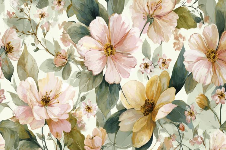 Vintage Floral Pattern Background