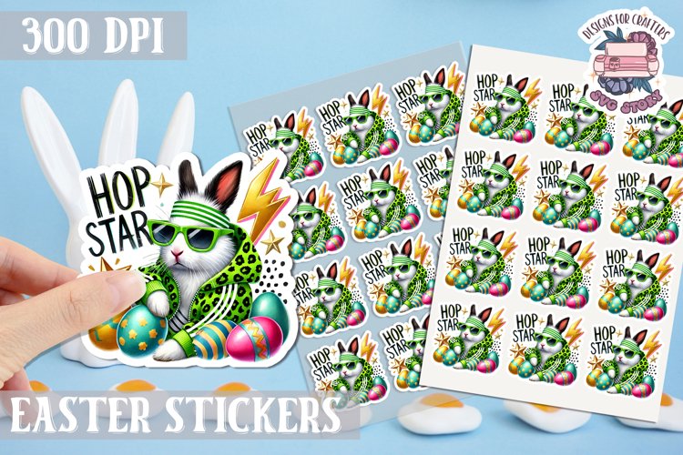 Easter Kids sticker Cute Bunny PNG Spring Hunt Egg
