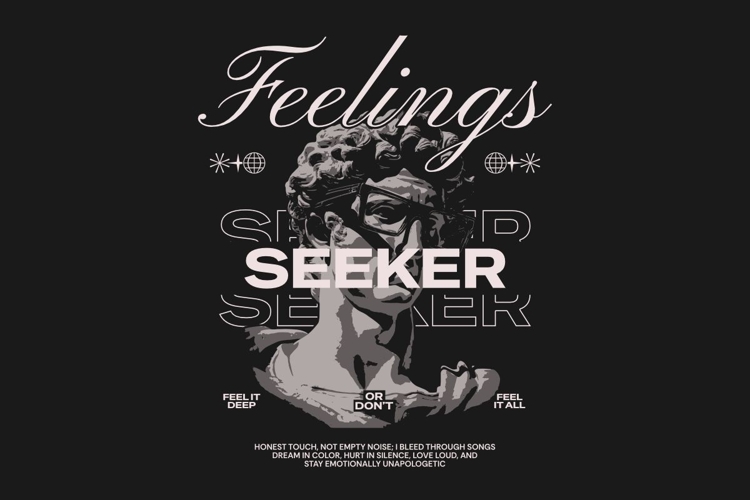 Feeling Seeker Urban Streetwear T-shirt Design