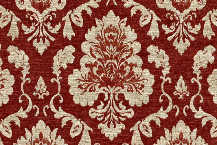 Gold Red Damask Pattern Background