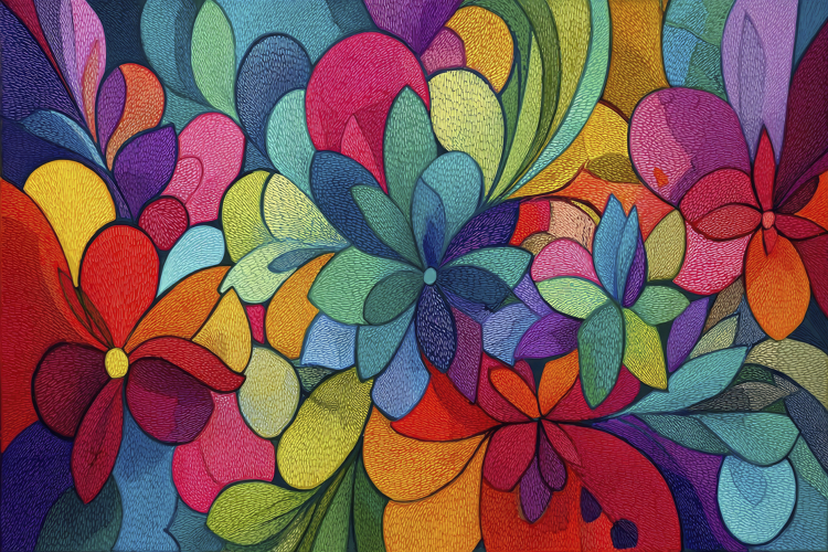 Colorful Floral Pattern Background