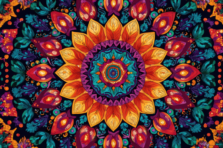 Colorful Mandala Background Wallpaper