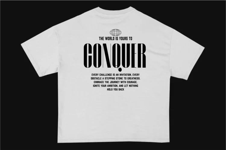 Conquer Streetwear Typography T-shirt Design