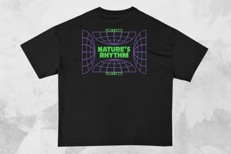 Nature's Rhytm Streetwear Typography T-shirt Design