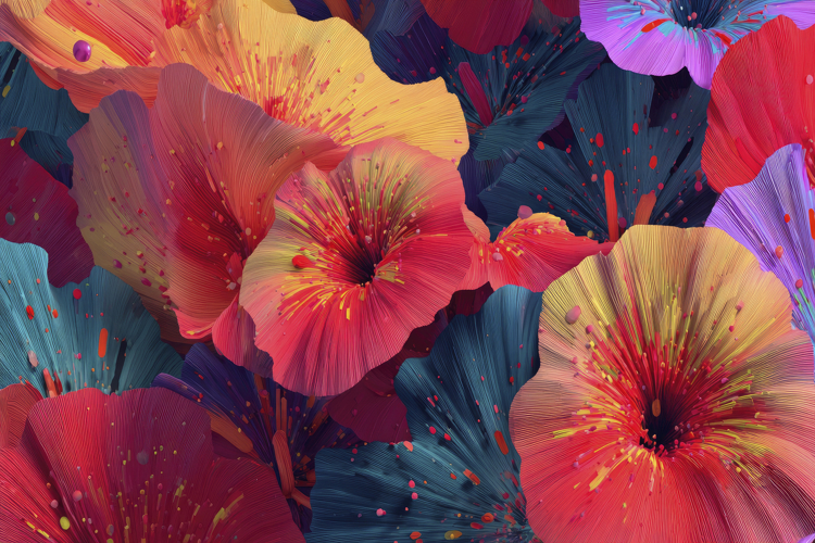 Vibrant Hibiscus Flowers Background