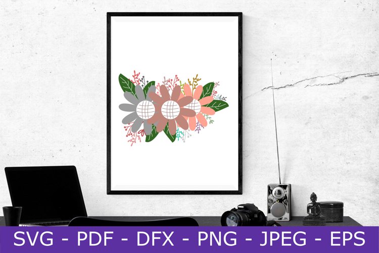 digital sticker, flower sticker, floral printable sticker