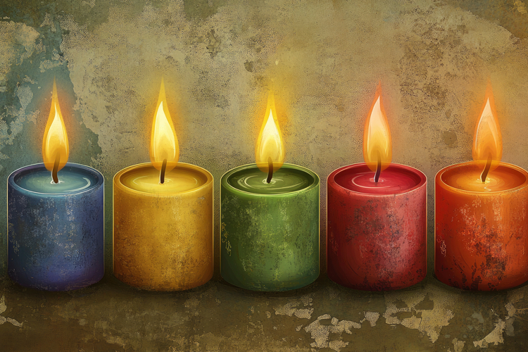Colorful Candles Background Wallpaper