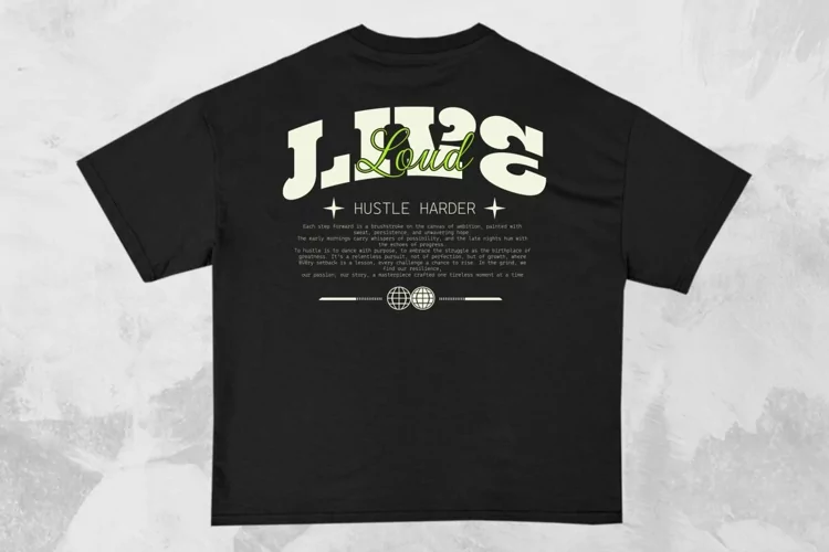 Live Loud Streetwear Typography T-shirt Design