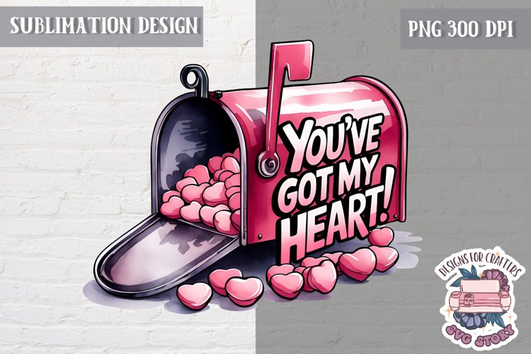 Valentine Quote Symbol Love Sublimation Design PNG Heart