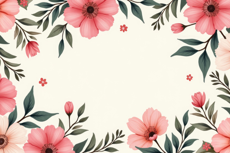 Floral Border Background