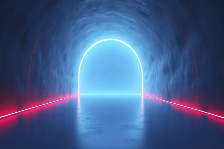 Futuristic Tunnel Background Wallpaper example image 1